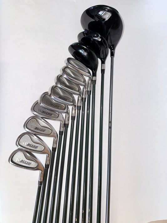 Beginners Full Golf Set 13 Piece Warrior irons & 3 woods